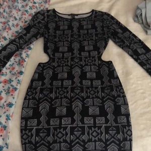Aztec cut out dress